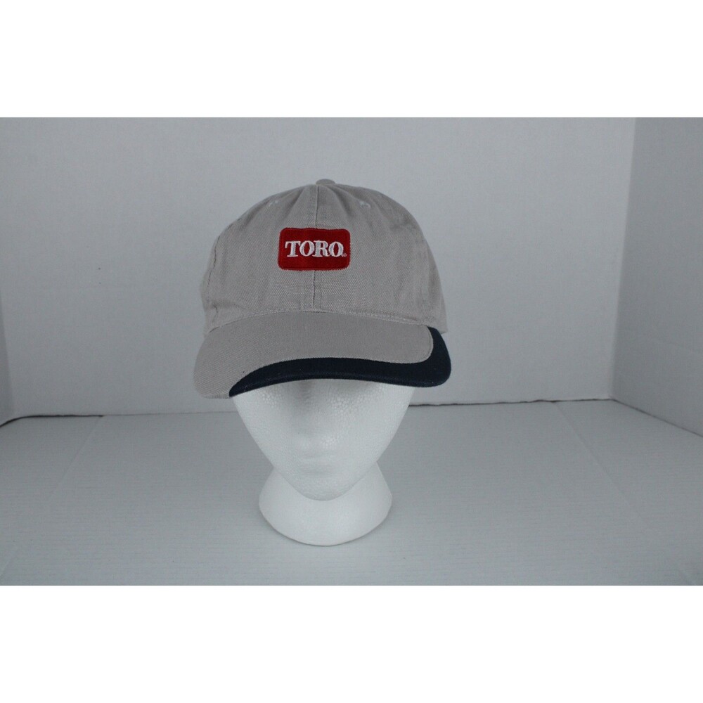 Toro Lawn Mowers Hat Cap Beige Adult Used Strapback Hook And Loop Dad Cap Work